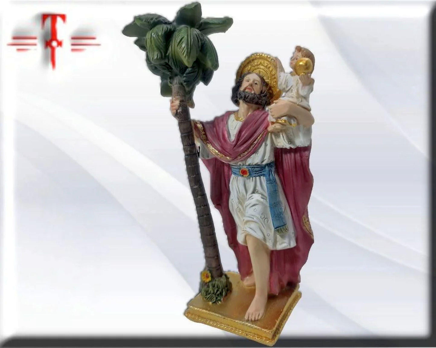 San Cristobal bajo Palmera , Santos y Vírgenes católicos , productos Religiosos