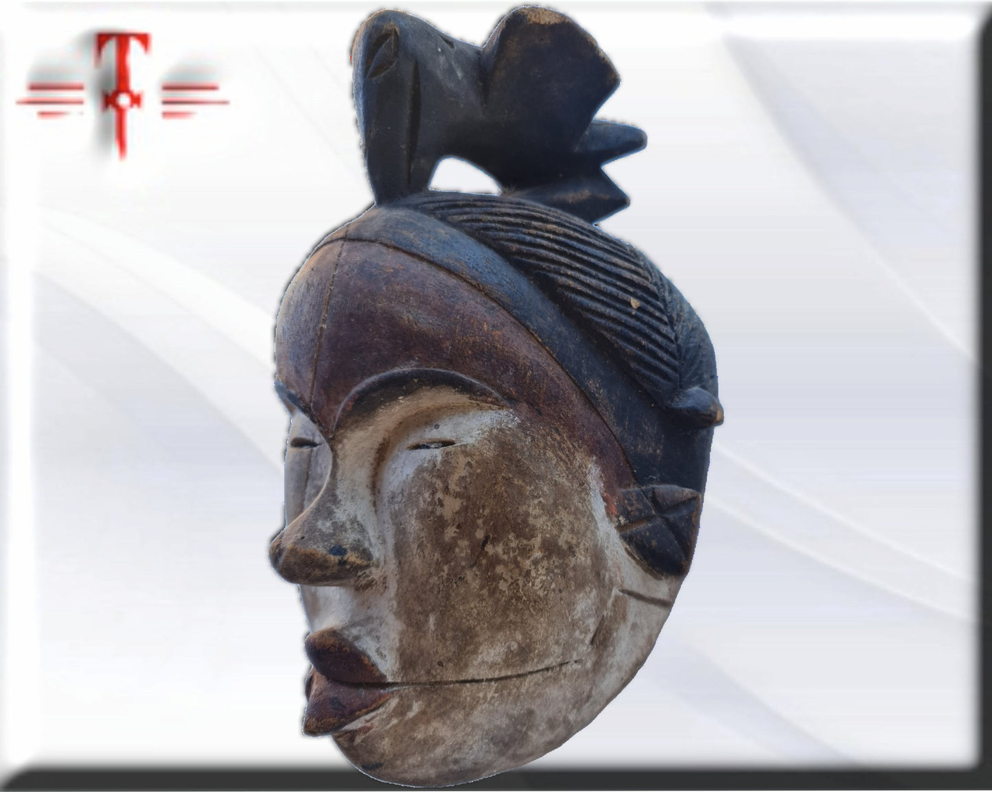 Antigua mascara Punu Gabon arte africano