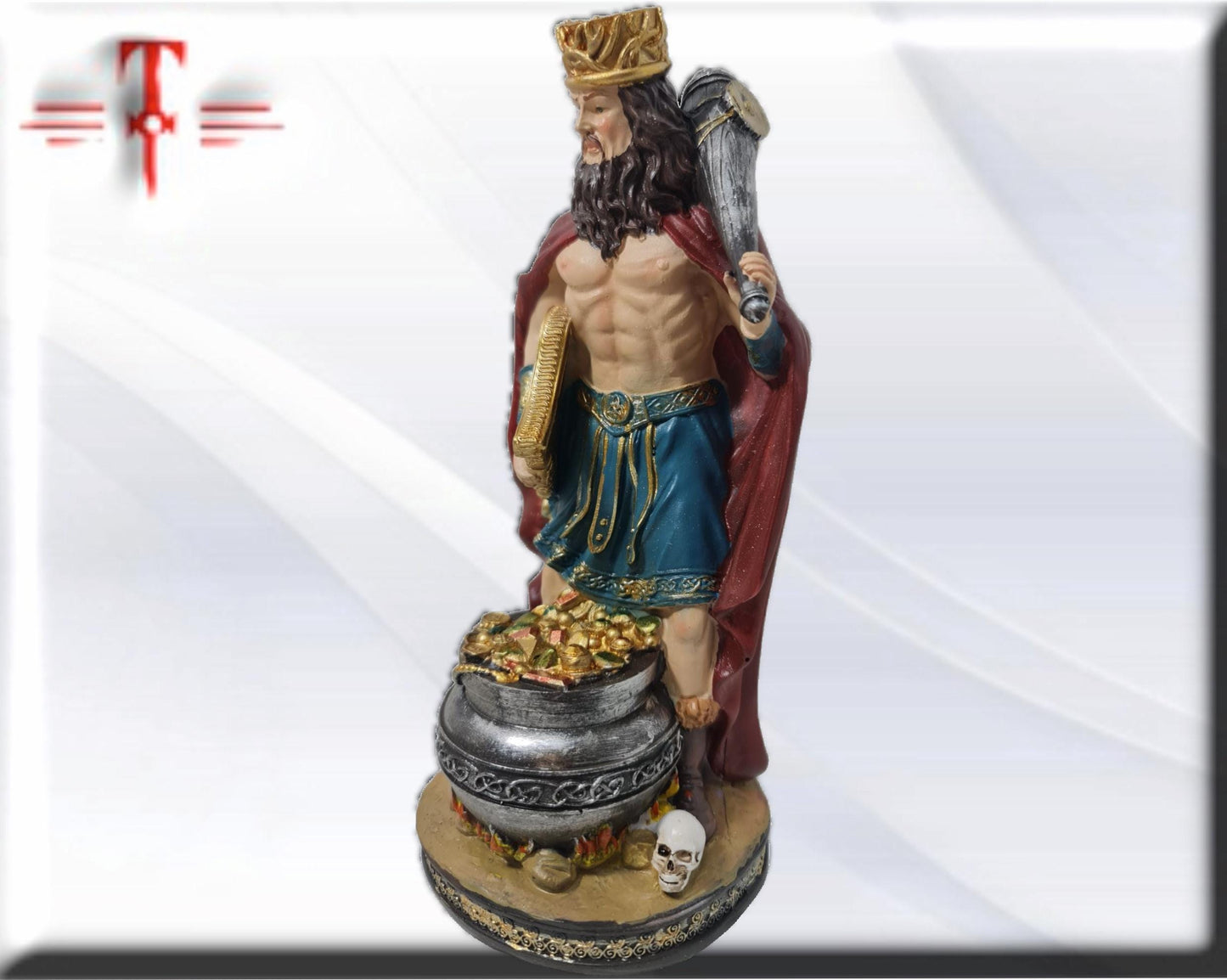 Estatua Dios Dagda , dioses mitologicos , articulos esotéricos y religiosos , pintado a mano