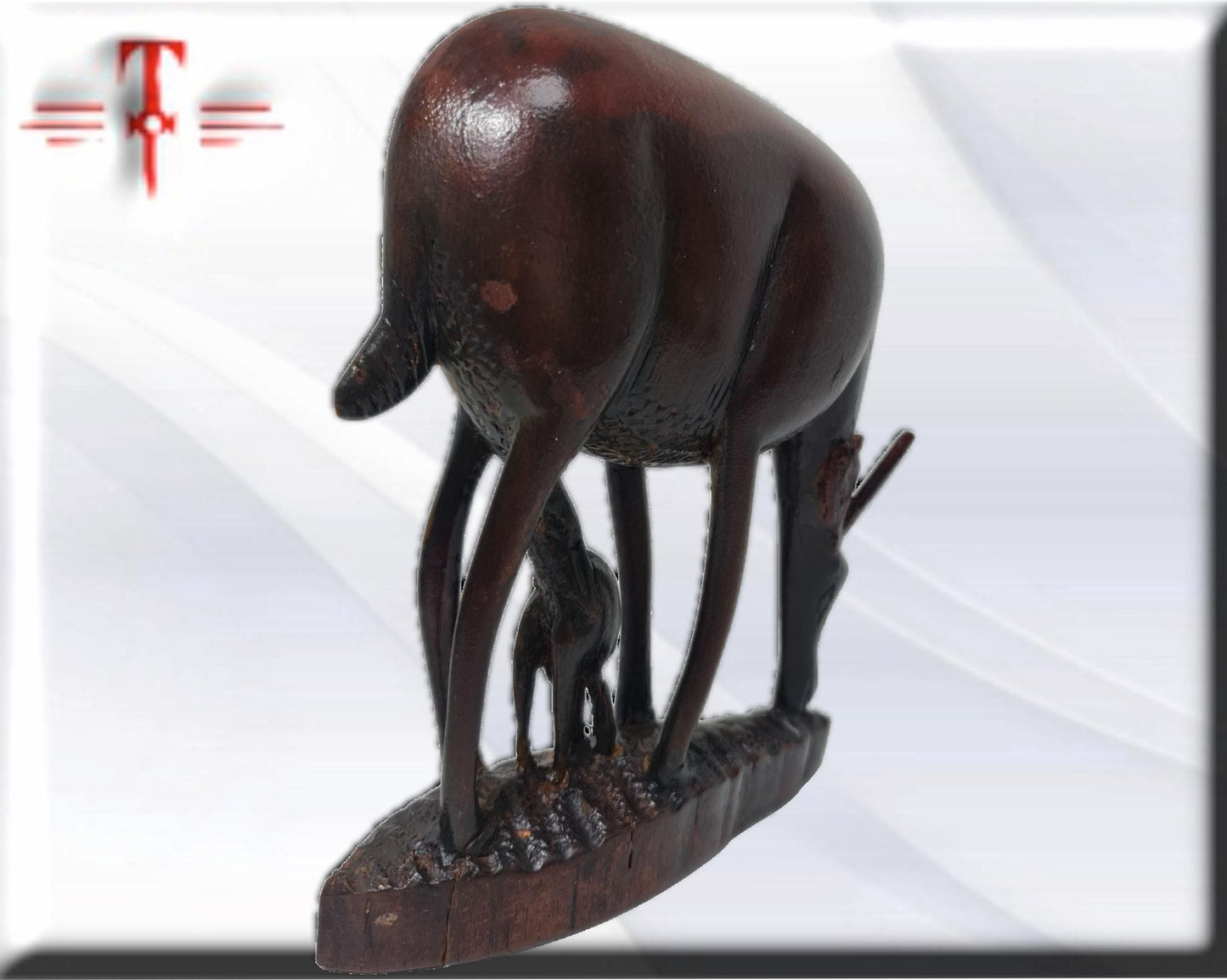 Ciervo madera , animal decoracion del hogar - producto artesanal