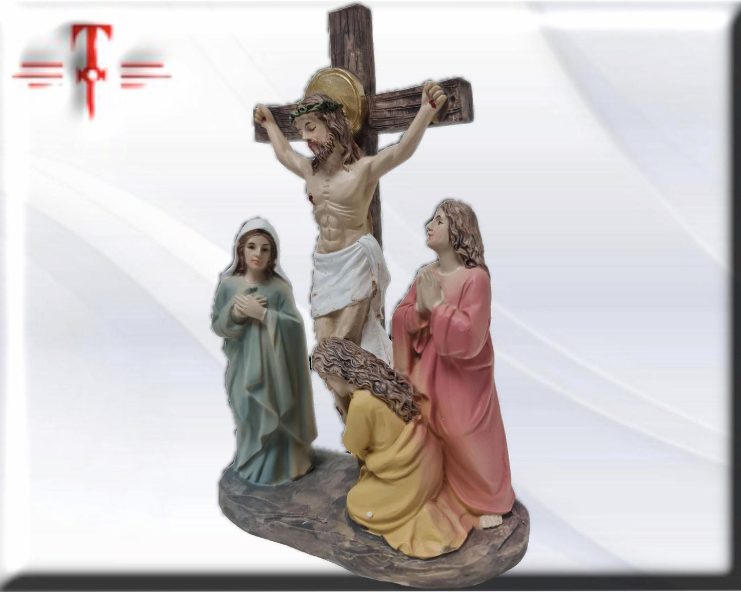 Cruz de Jesus con las 3 Marias . Catholic Saints and Virgins, Religious products,