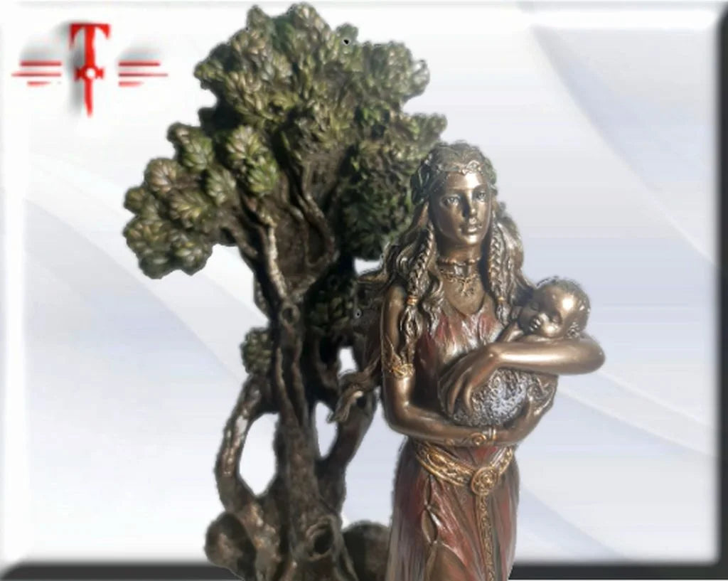 Statue des Gottes Dagda, mythologische Götter, esoterische und religiöse Gegenstände, handbemalt