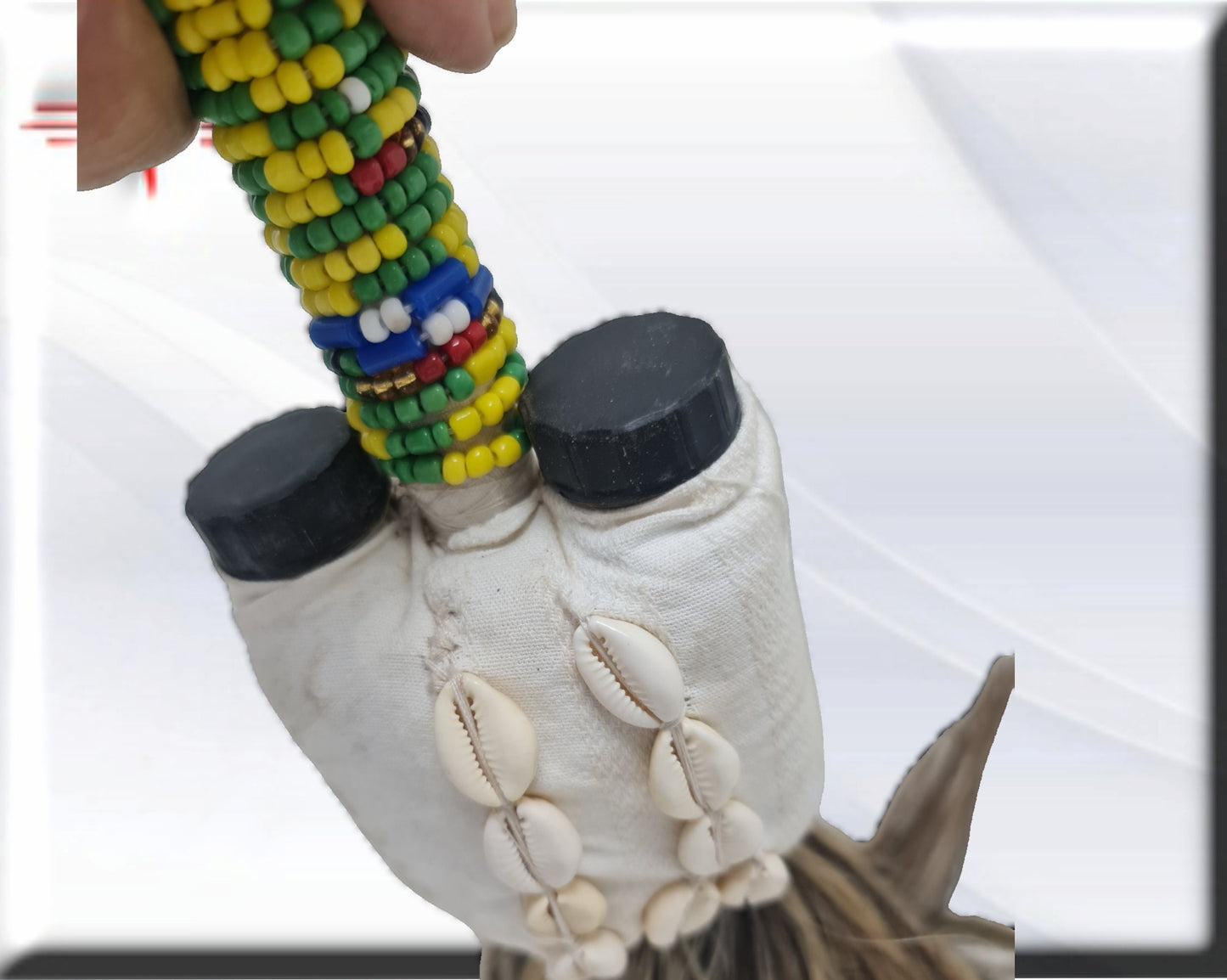cola caballo iruke africano especialmente preparado para combatir brujeria , hecho a mano , Ifá Santeria Palo Mayombe babalawo