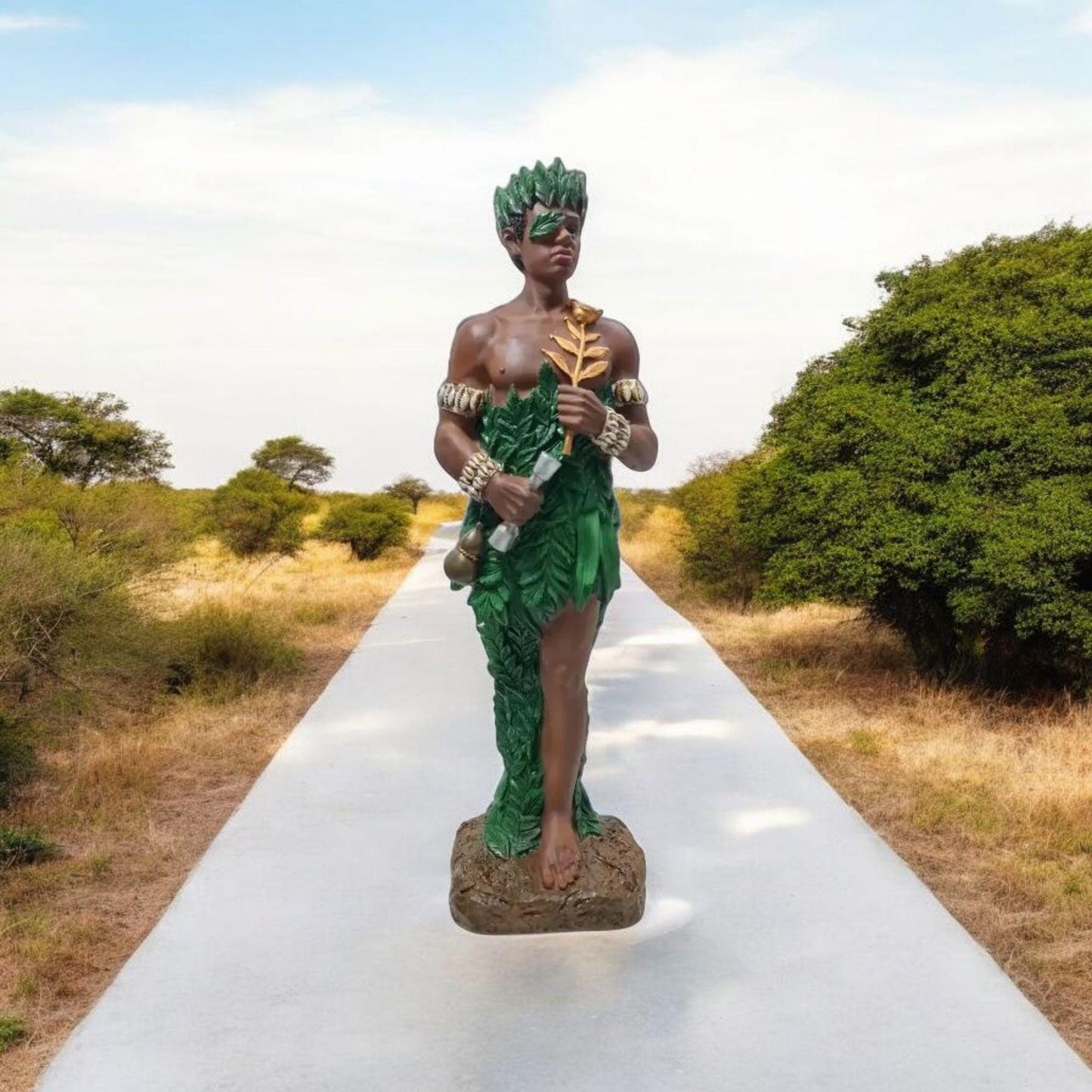 Estatua del Orisha Osain , candomble, Kimbisa, Umbanda