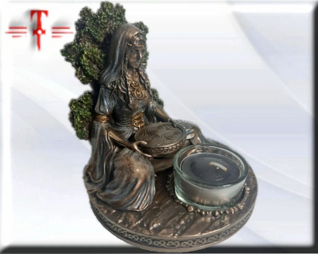 Statue des Gottes Dagda, mythologische Götter, esoterische und religiöse Gegenstände, handbemalt