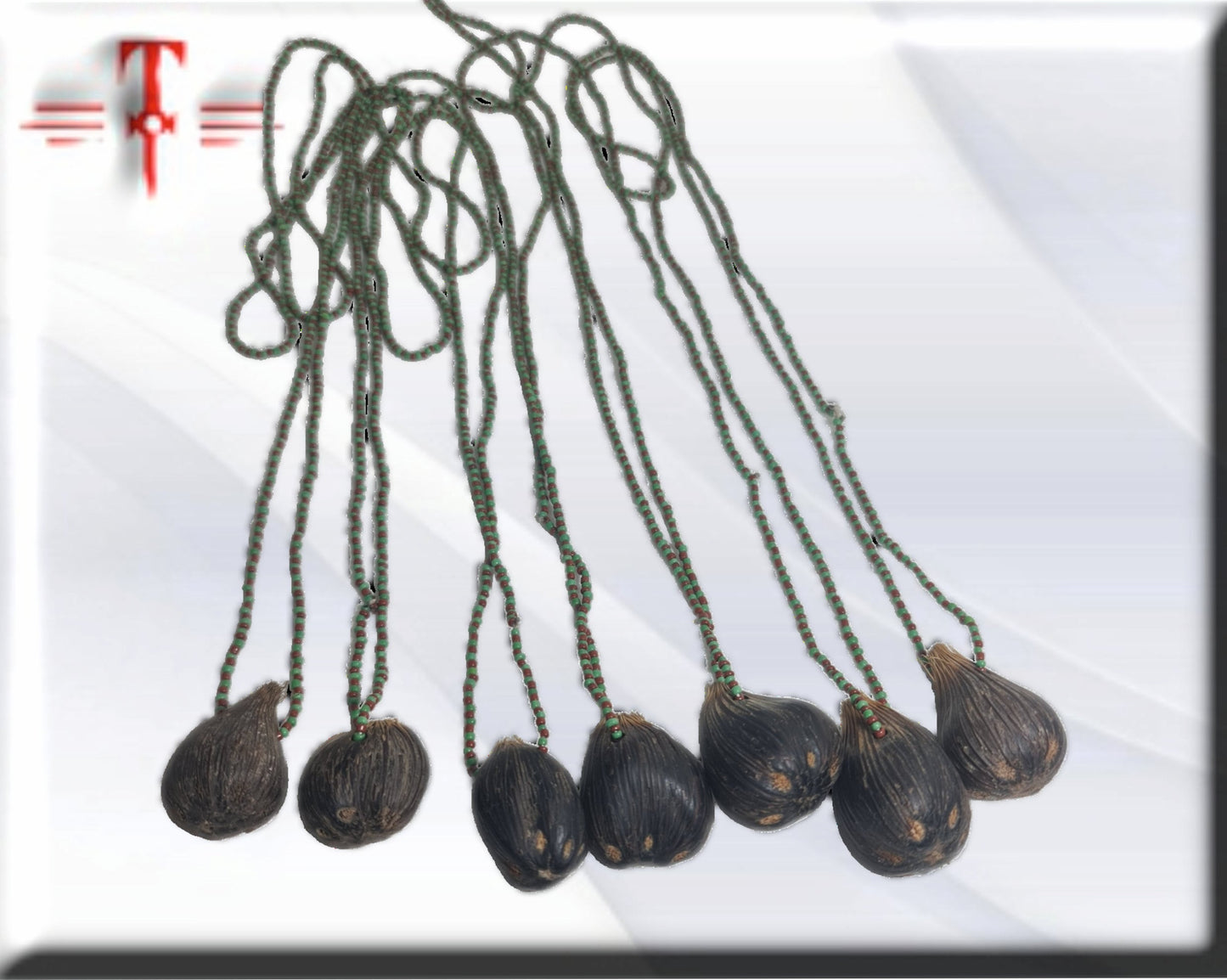 Collar protección Ifá con Oduso Ikin 6 ojos ,colgante africano ritualizado