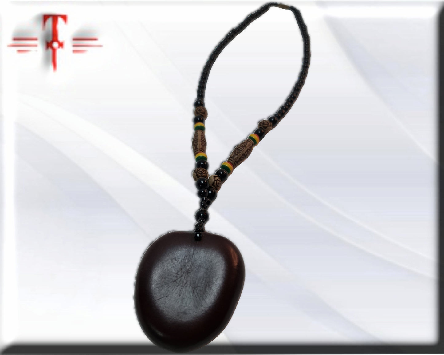 Amuleto, protección, collar de corazón Shangó , corazón de Mar , cayajabo