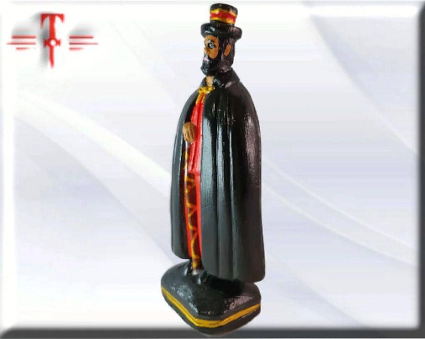 Figura Yeso Exú Capa preta Encruzilhada , Candomble , kimbisa, Umbanda