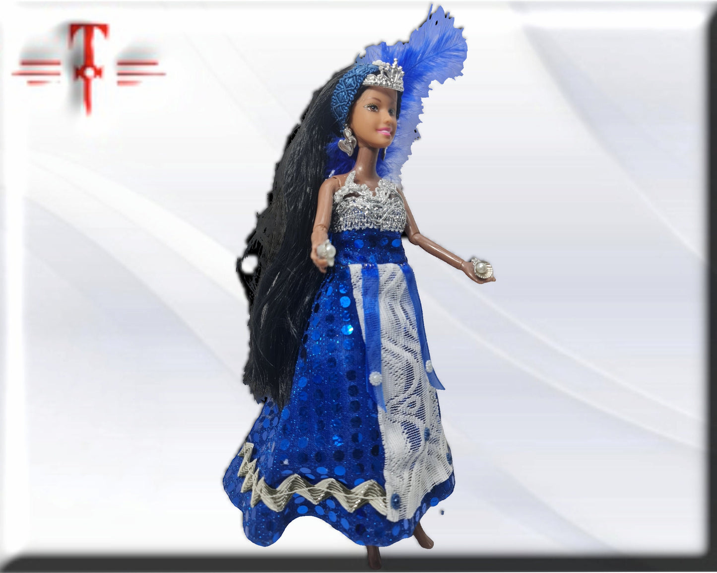 Muñeca Orisha Yemaya , Diosa del Mar , Deidad del Panteón Yoruba