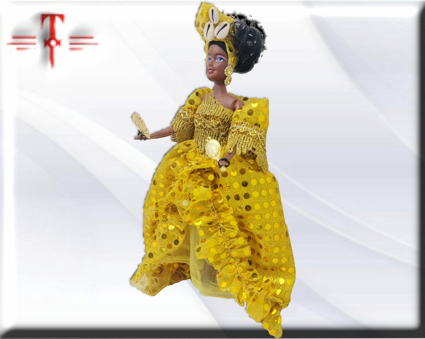 Muñeca Orisha Oshún , Diosa de las aguas dulces , Deidad del Panteón Yoruba