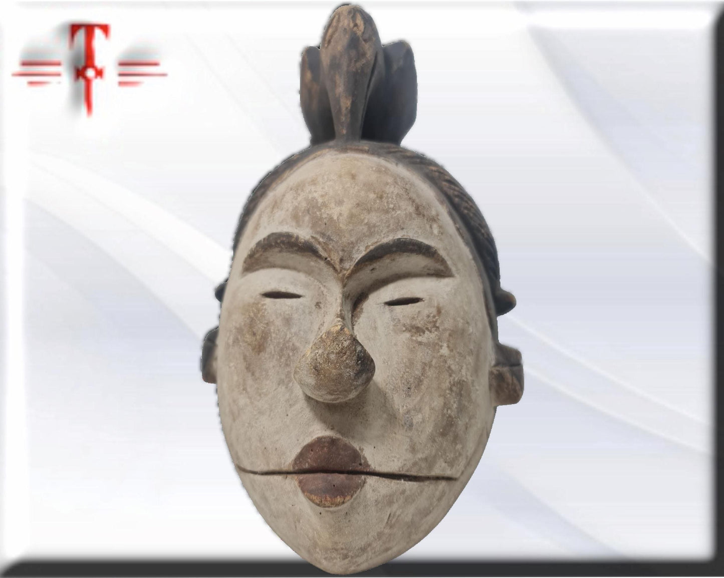 Antigua mascara africana Punu arte africano