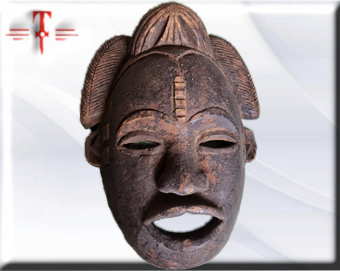 Máscara etnia Yombe ( Congo arte africano) Yombe ethnic mask ( Congo African art)