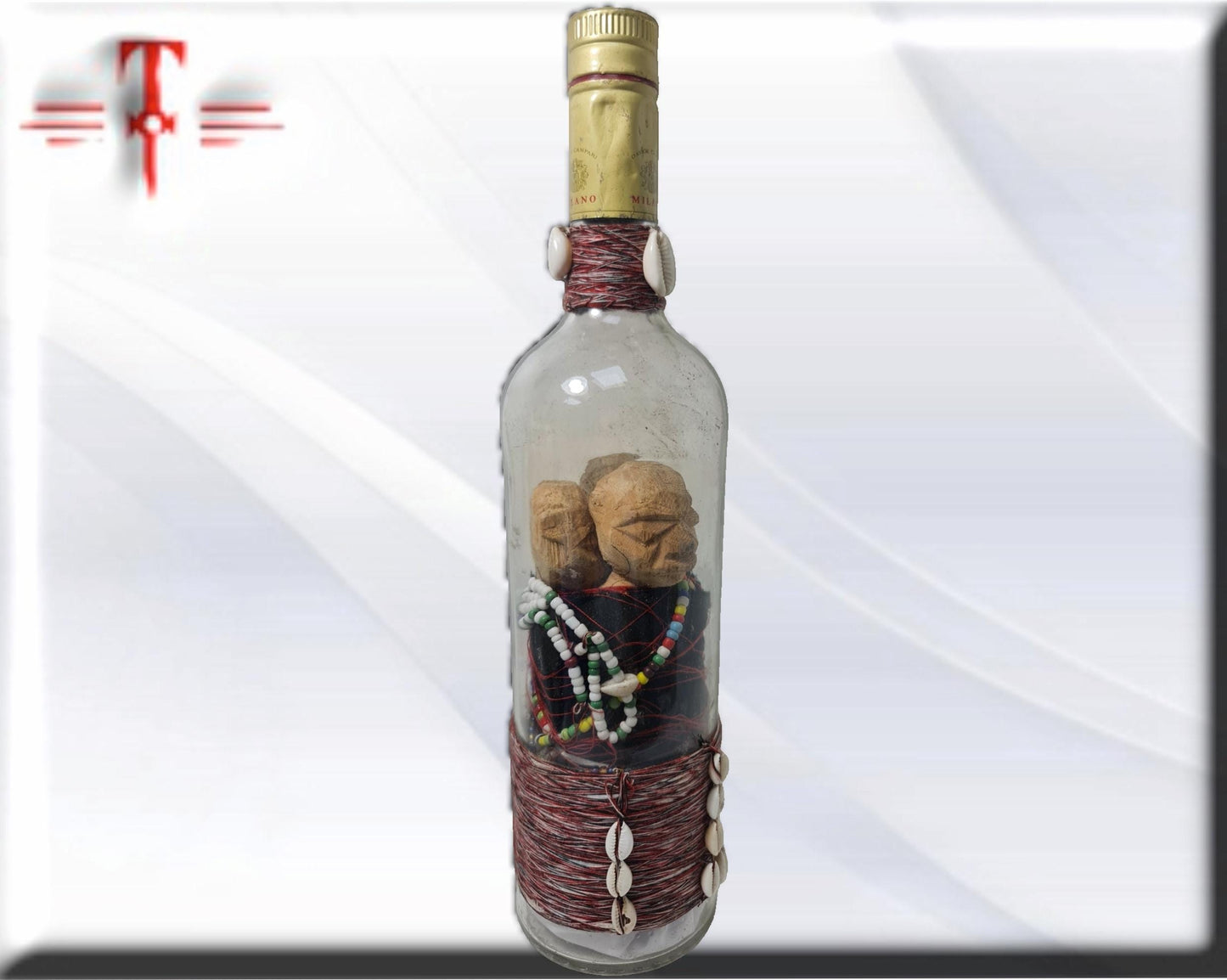 Botella Mágica Vodoun togbosu, proteccion brujeria y muertos , Fon , Yoruba, Santeria, Palo Mayombe .