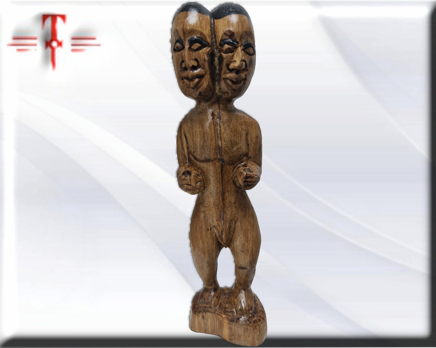 Muñeco aboran madera achikuelu - santería , yoruba, lucumí