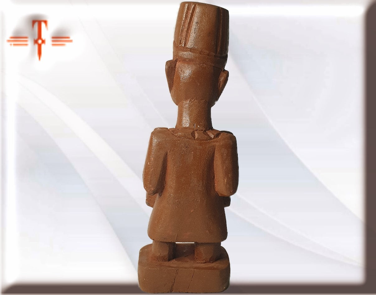 estatua de madera Yoruba Babalawo Santeria Palo Mayombe