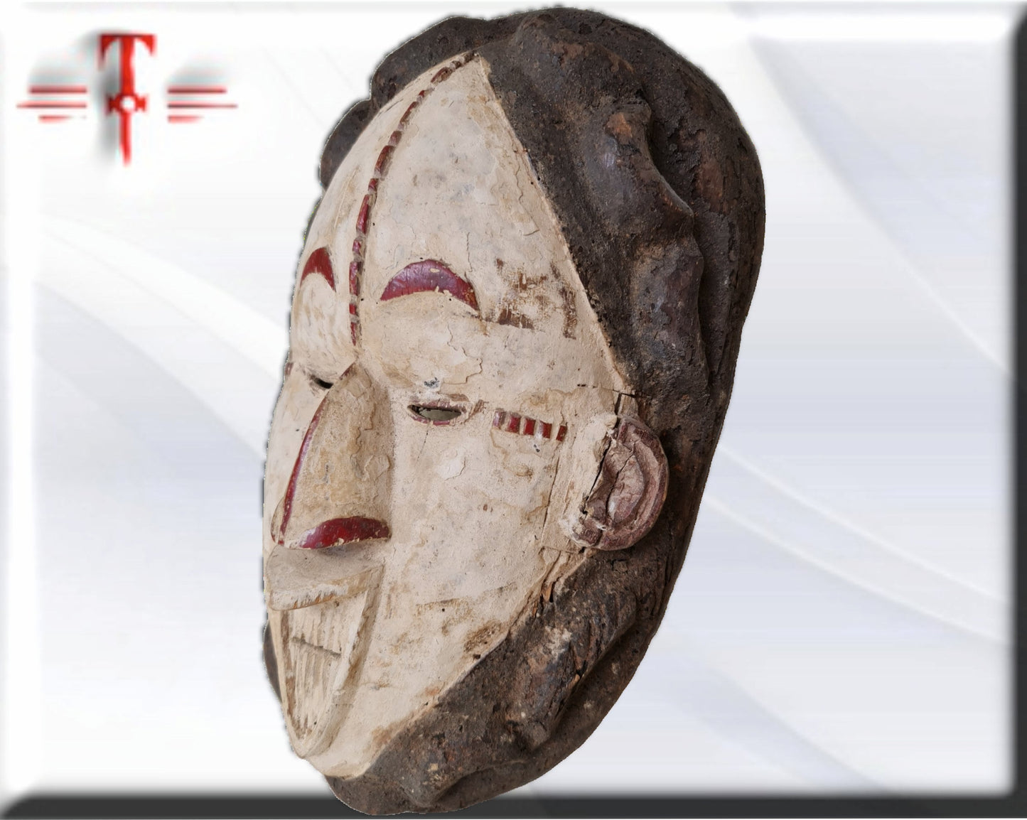 Máscara etnia Vuvi ( Gabon arte africano) Vuvi ethnic mask ( Gabon African art)