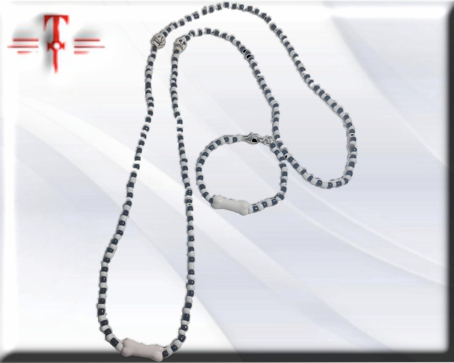 Collar Egguns - Egungun + pulsera a juego , Santería Palo Mayombe , Vudú