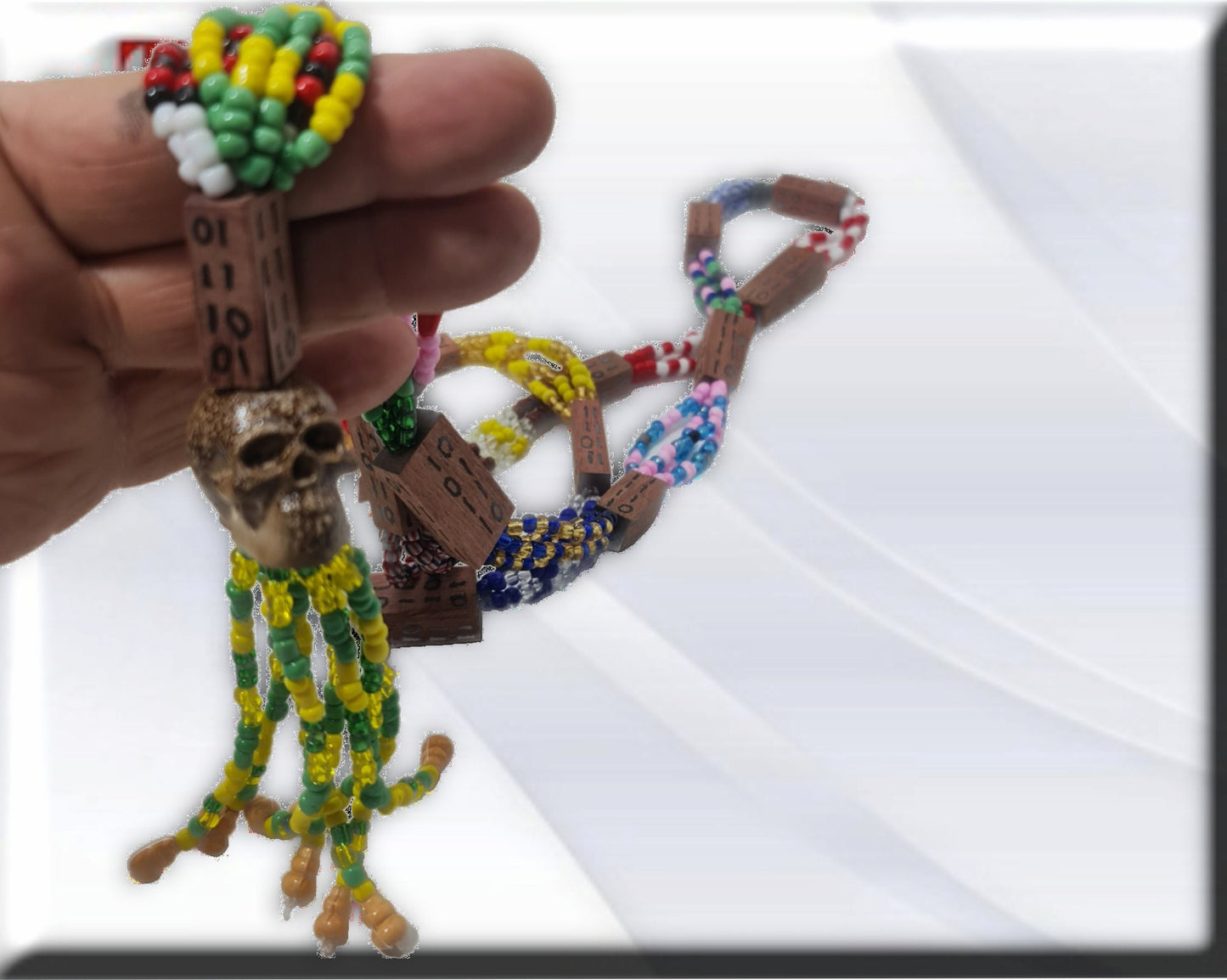 Collar Ogbe Yonó madera de Acana - Babalawo - Santeria Palo Mayombe