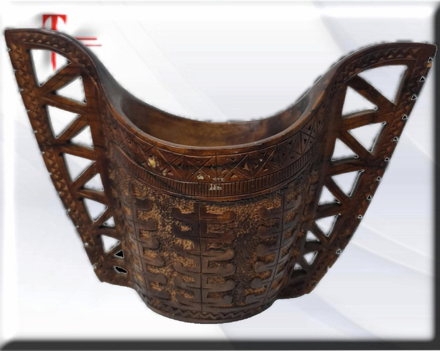 Cesta de madera Arte africano , Galería de Arte , antigüedad , Artesanía africana