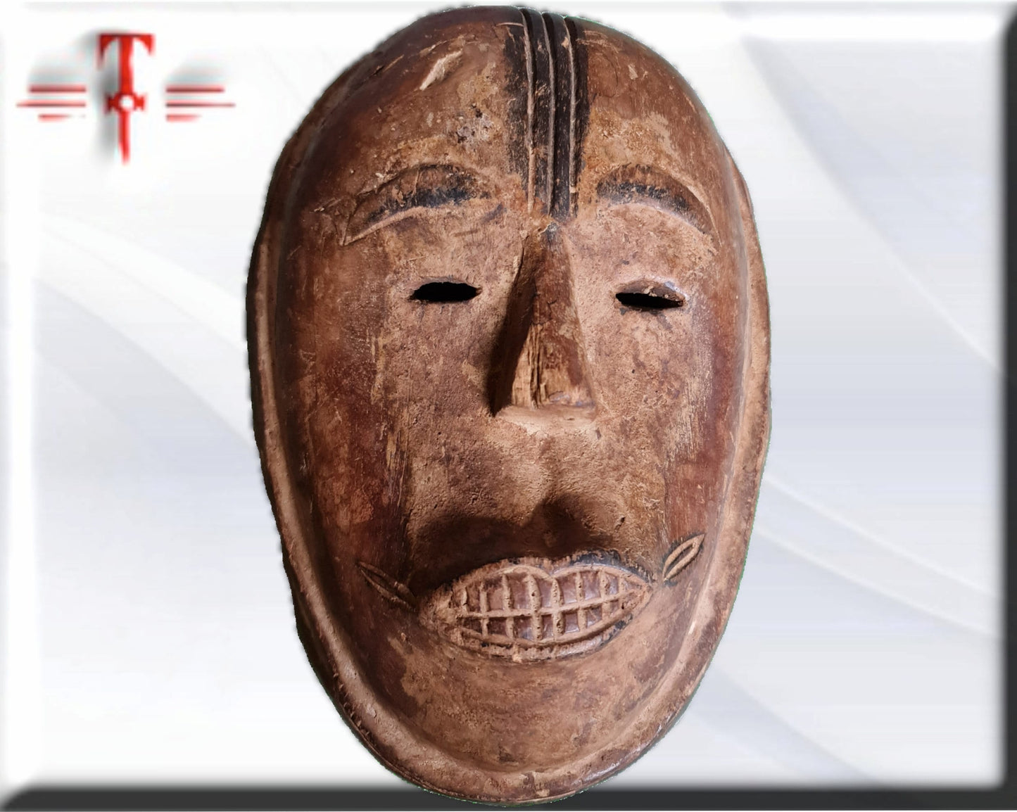 Máscara Mangbetu .Congo arte africano Mangbetu mask .Congo African art