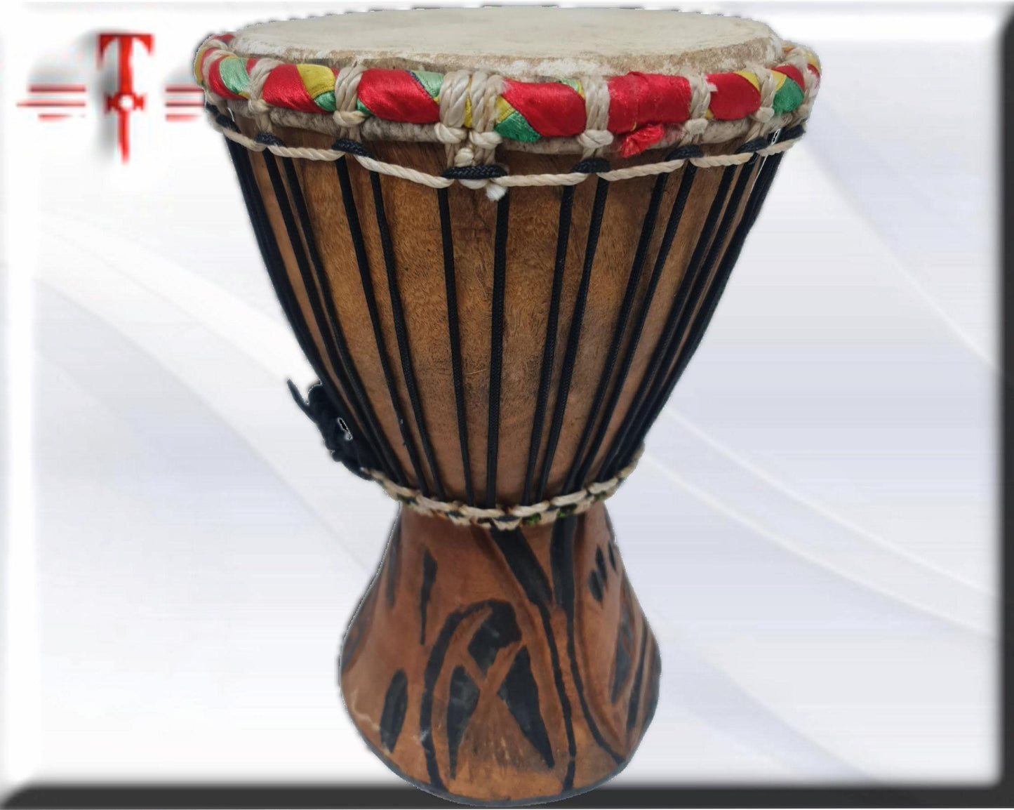 Djambe africano hechas a mano, instrumento musical , arte africano