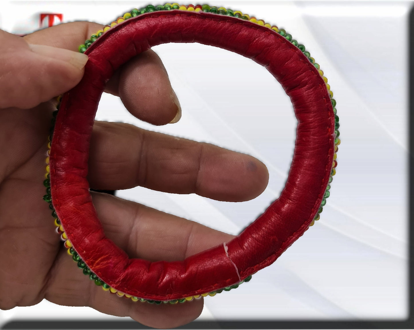 Brazalete de cuero suerte , Original from Benín Protection , amuleto
