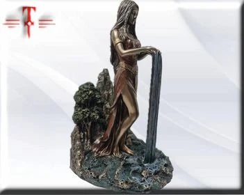 Statue des Gottes Dagda, mythologische Götter, esoterische und religiöse Gegenstände, handbemalt