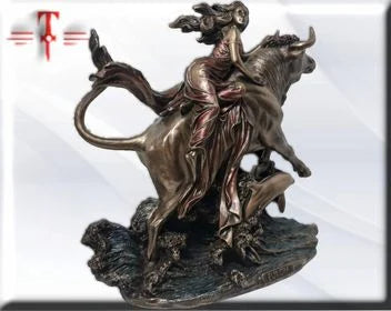 Statue des Gottes Dagda, mythologische Götter, esoterische und religiöse Gegenstände, handbemalt