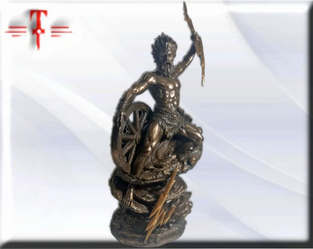 Statue des Gottes Dagda, mythologische Götter, esoterische und religiöse Gegenstände, handbemalt