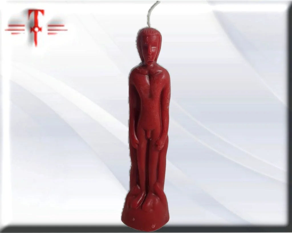 Vela cuerpo persona rojo