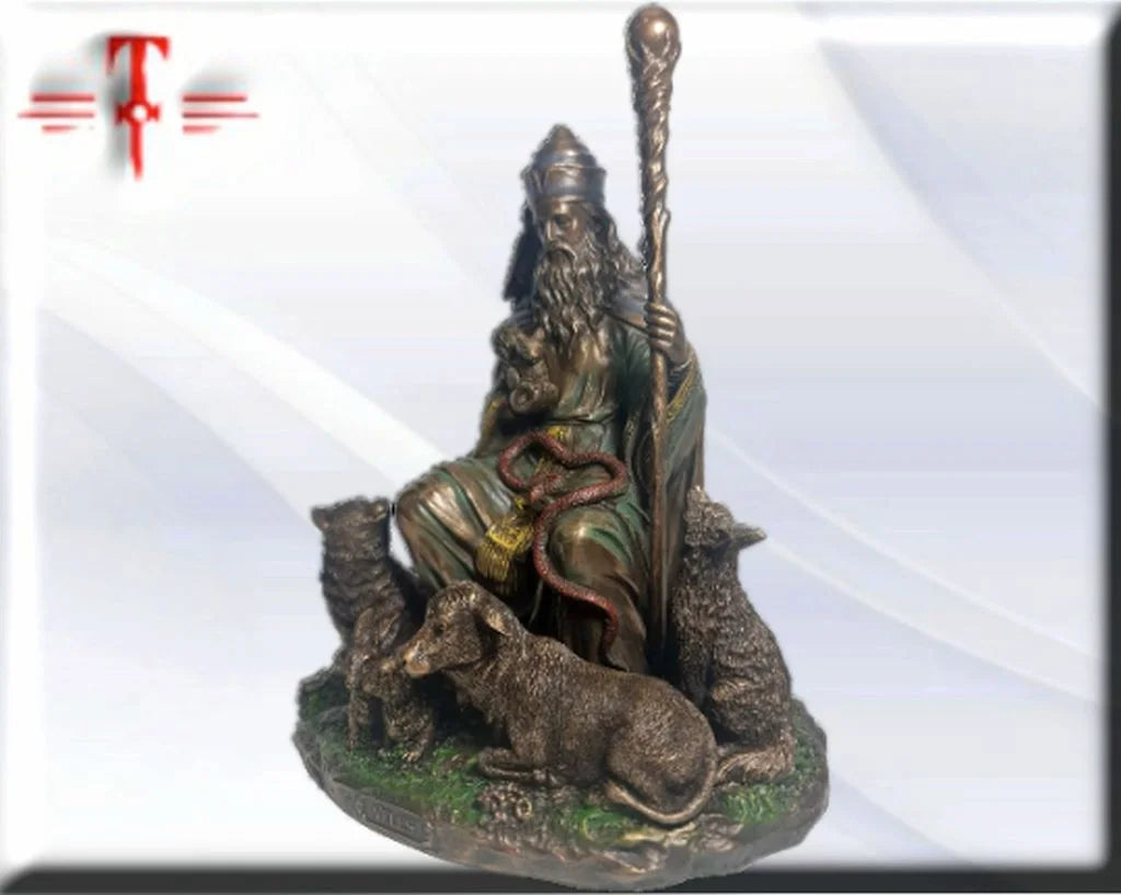 Statue des Gottes Dagda, mythologische Götter, esoterische und religiöse Gegenstände, handbemalt