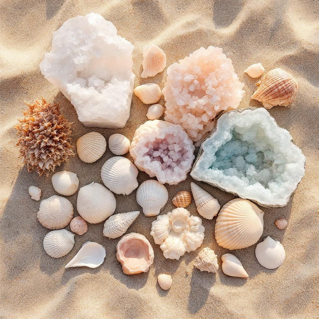 Minerales y conchas