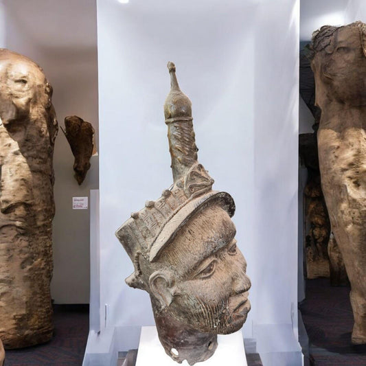 Busto de Ifá , Arte africano , Yoruba , Escultura de bronce 6 kilogramos