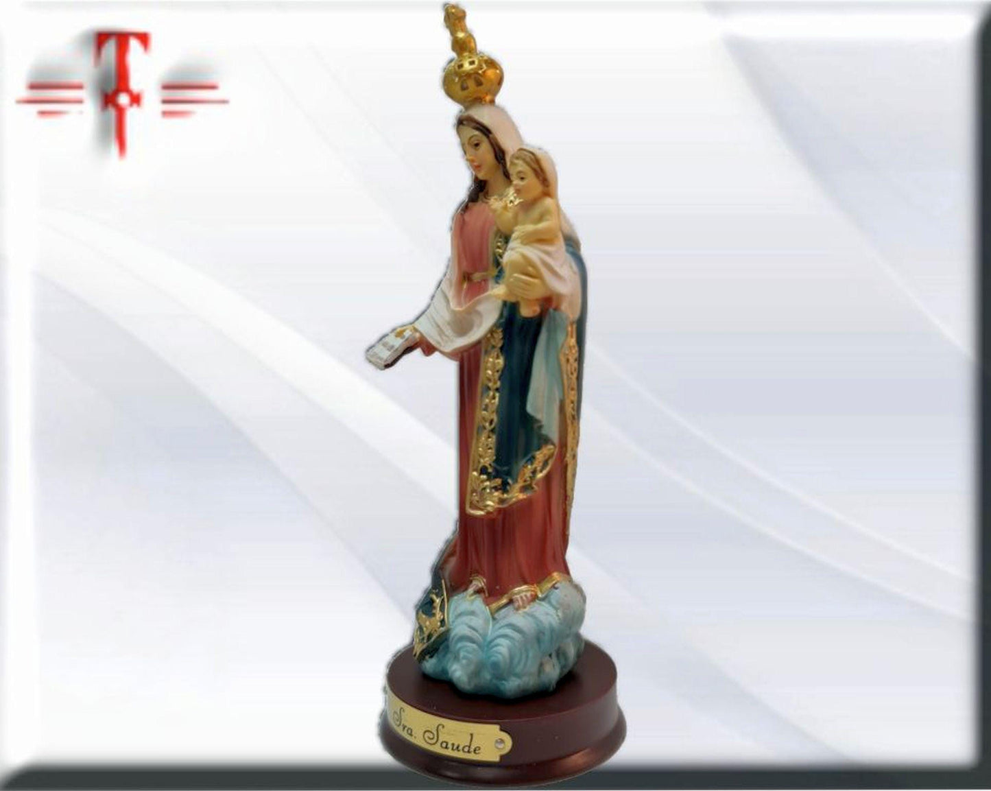 Nuestra Señora de la salud ( Saude ) con niño , virgenes y santos catolicos
