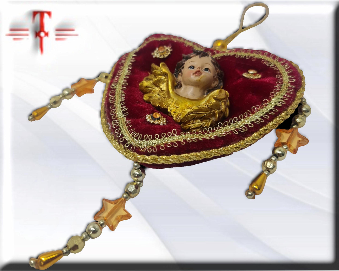 Colgador corazon angel ,  productos Religiosos