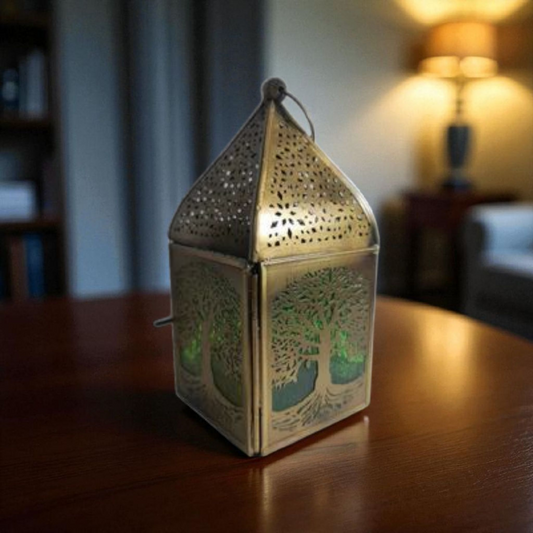 Porta velas laton arbol