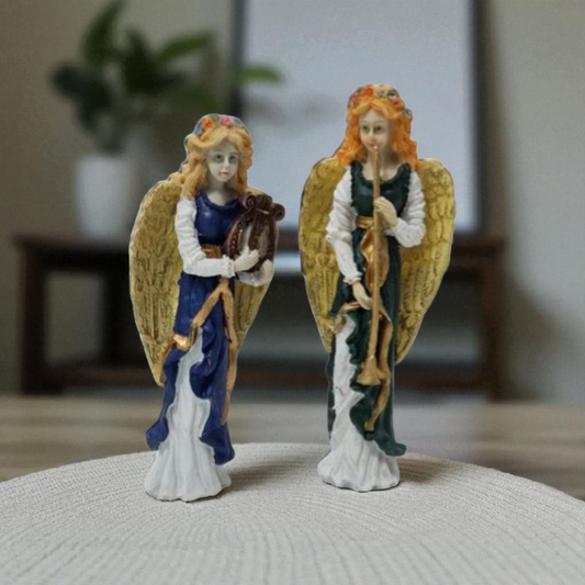 Pareja de Ángeles músicos