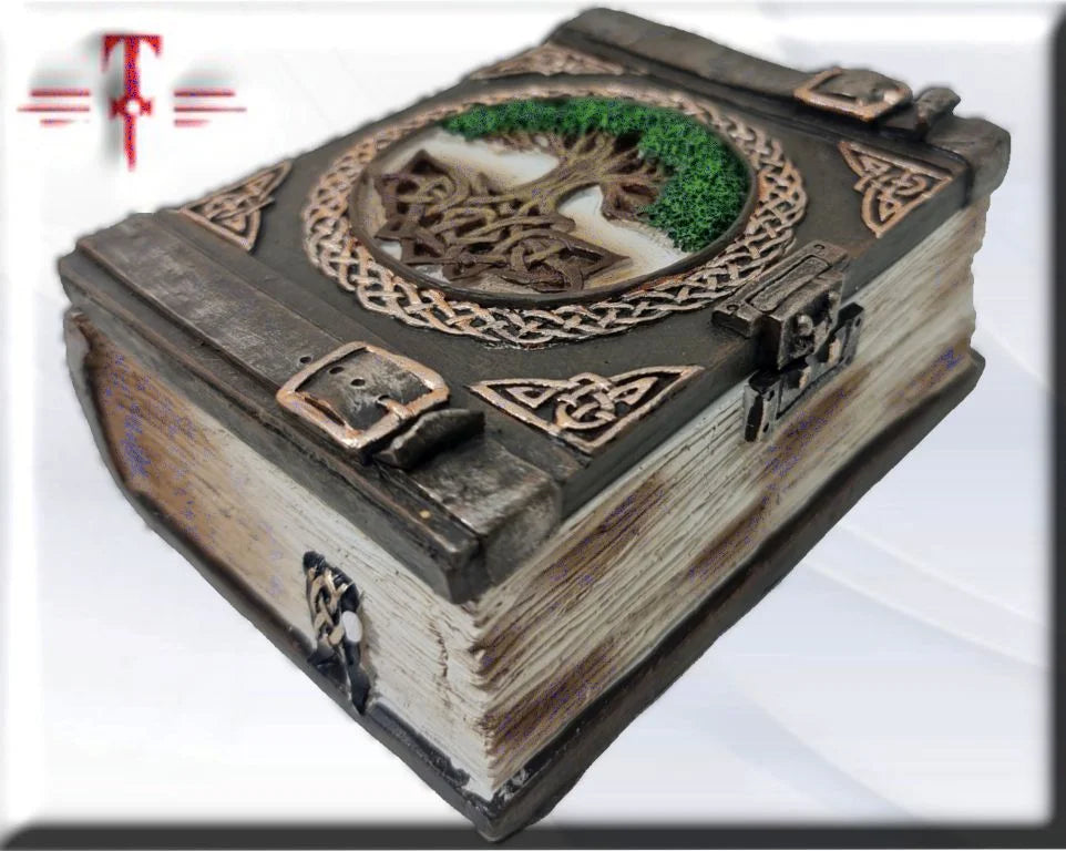 Libro caja árbol celta