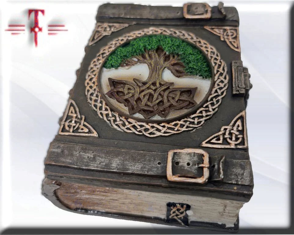 Libro caja árbol celta