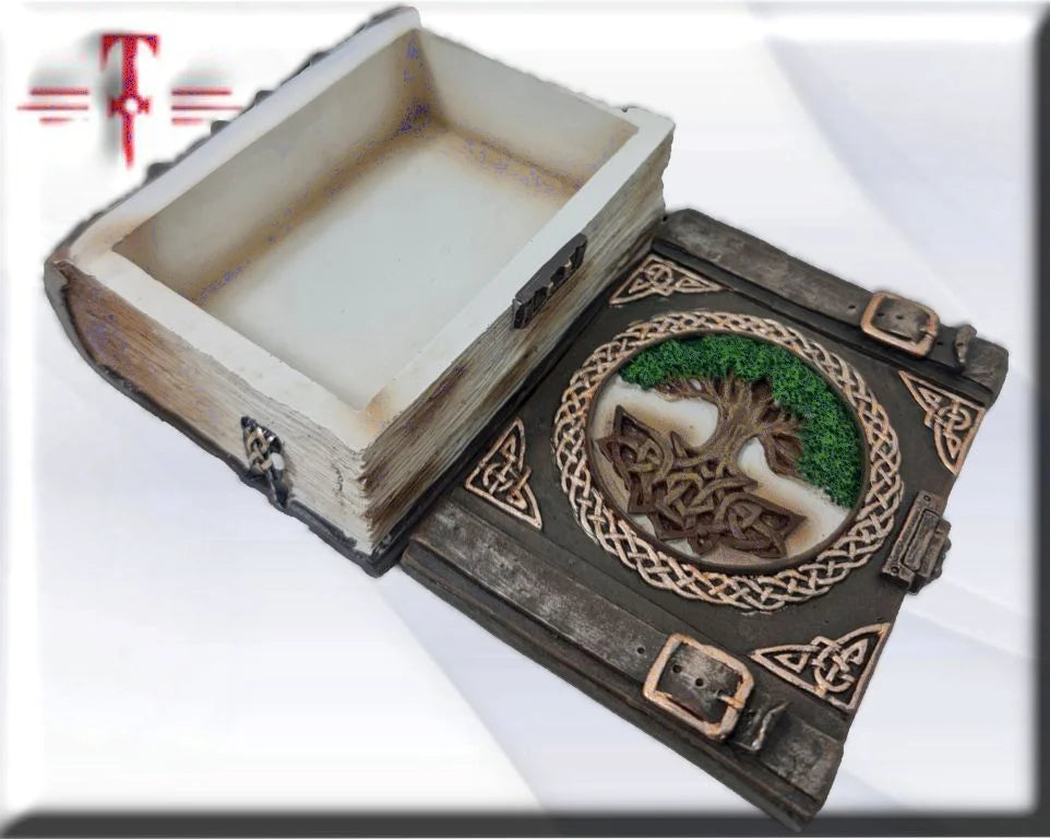 Libro caja árbol celta
