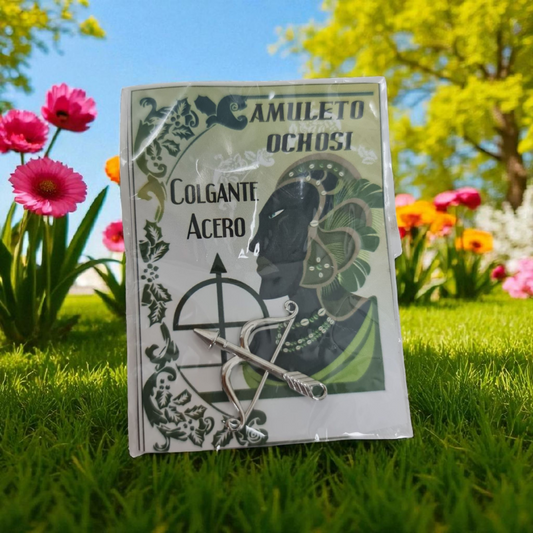 Colgante Ochosi de acero , refuerzo del Orisha Oggun Santeria Yoruba