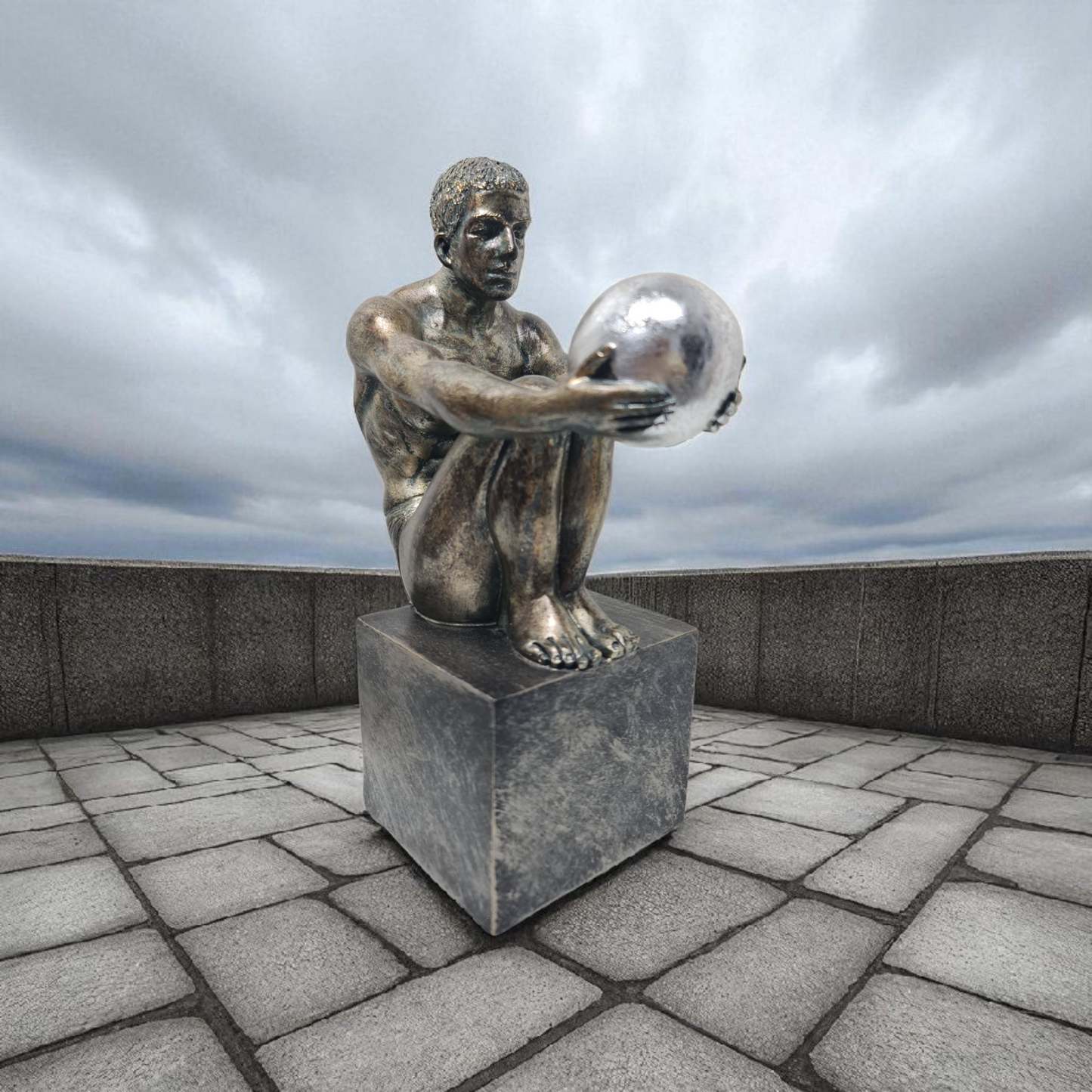 hombre sentado con bola, de estilo Veronese