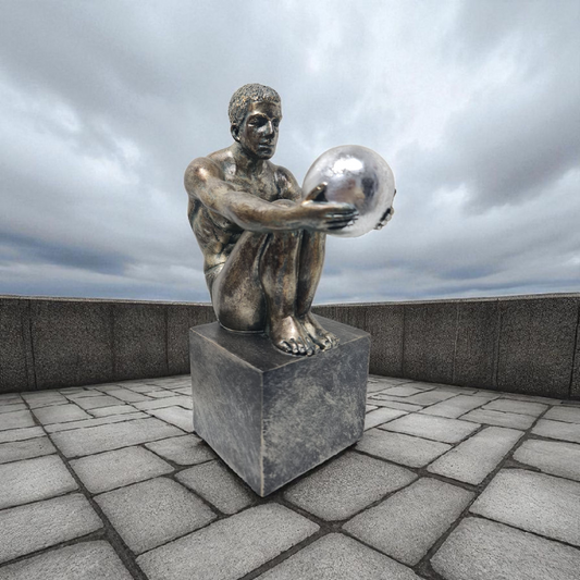 hombre sentado con bola, de estilo Veronese