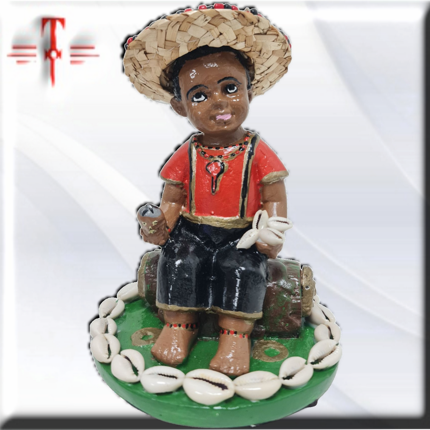 Figura Niño elegua de 16cm , santeria , exu , palo mayombe