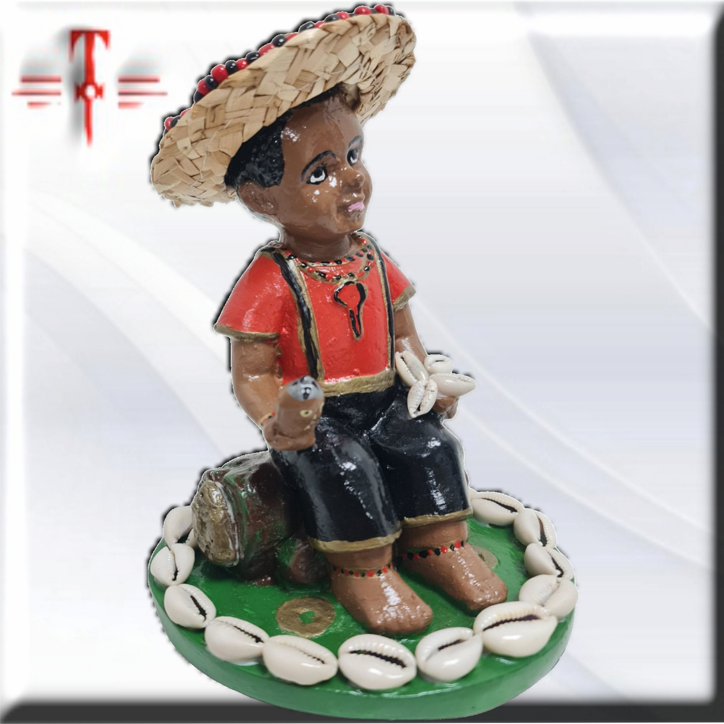 Figura Niño elegua de 16cm , santeria , exu , palo mayombe