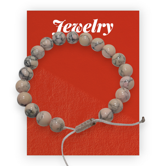 pulsera de Howlite rosa