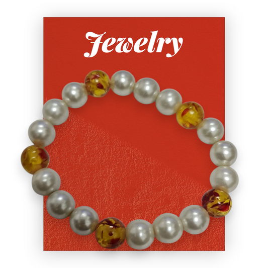 pulsera Ambar y perla