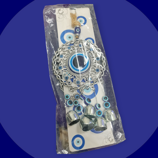 Colgador Ojo turco metal con campanas