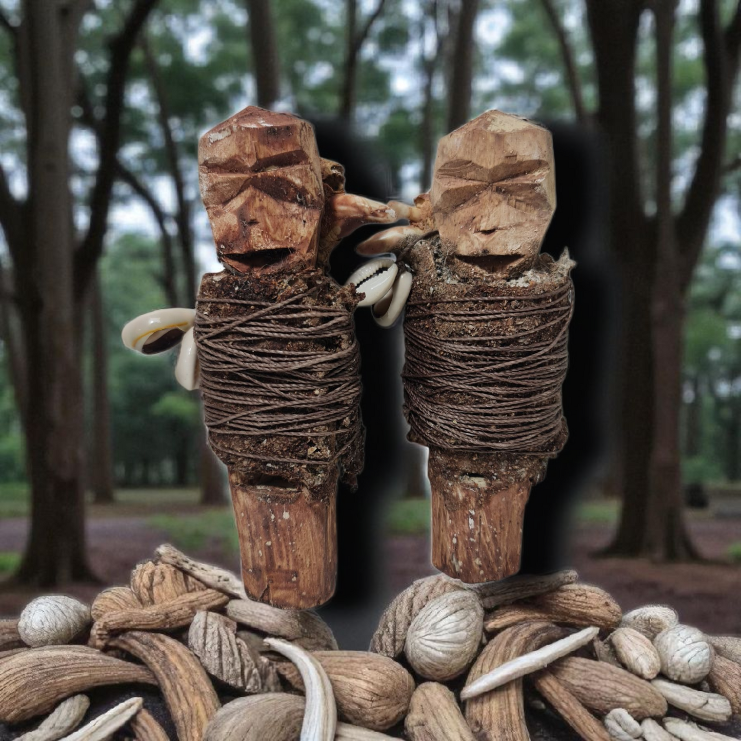 Fetiche de amarre , amuleto africano , secretos del Vodun