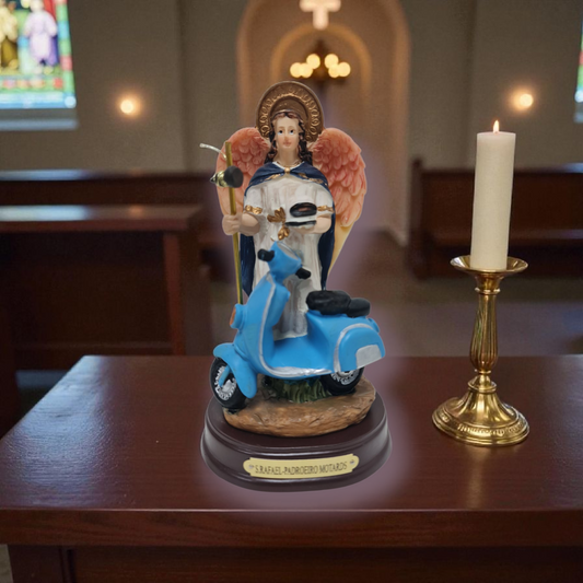 Arcangel Rafael con moto , Santos y Vírgenes católicos , productos Religiosos
